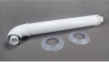 Aluminum coaxial flue kit