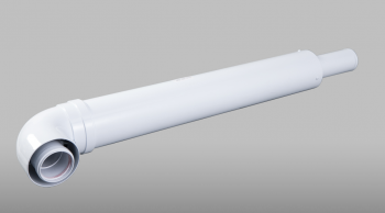Aluminum coaxial flue kit