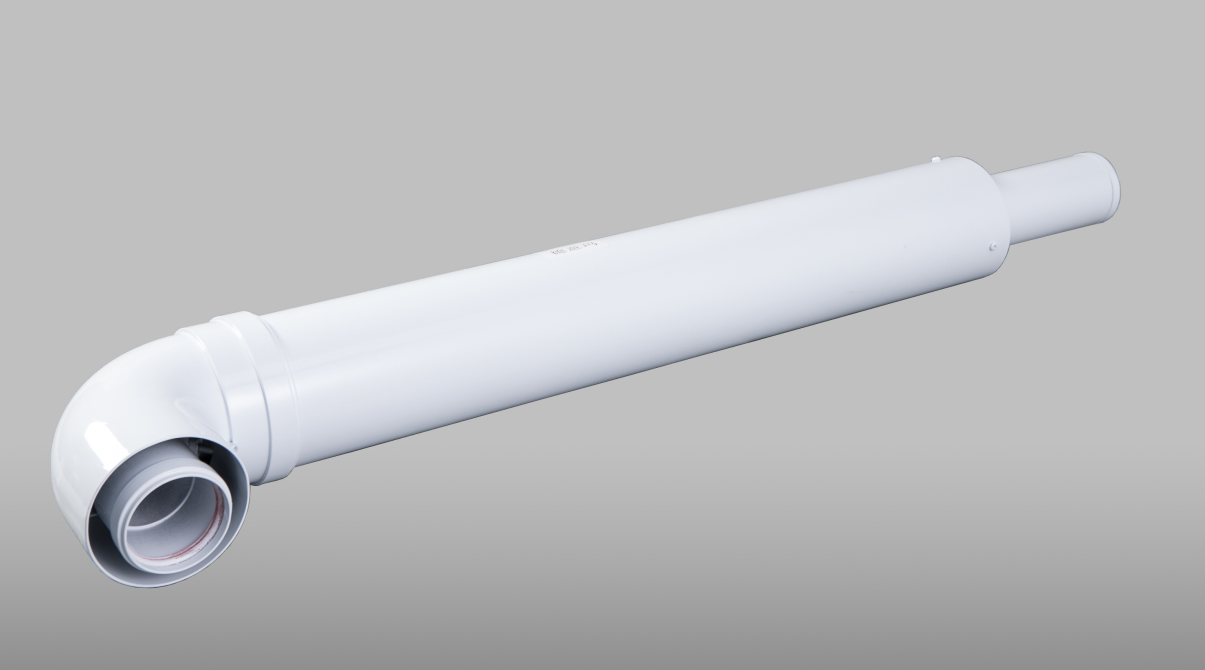 Aluminum coaxial flue kit